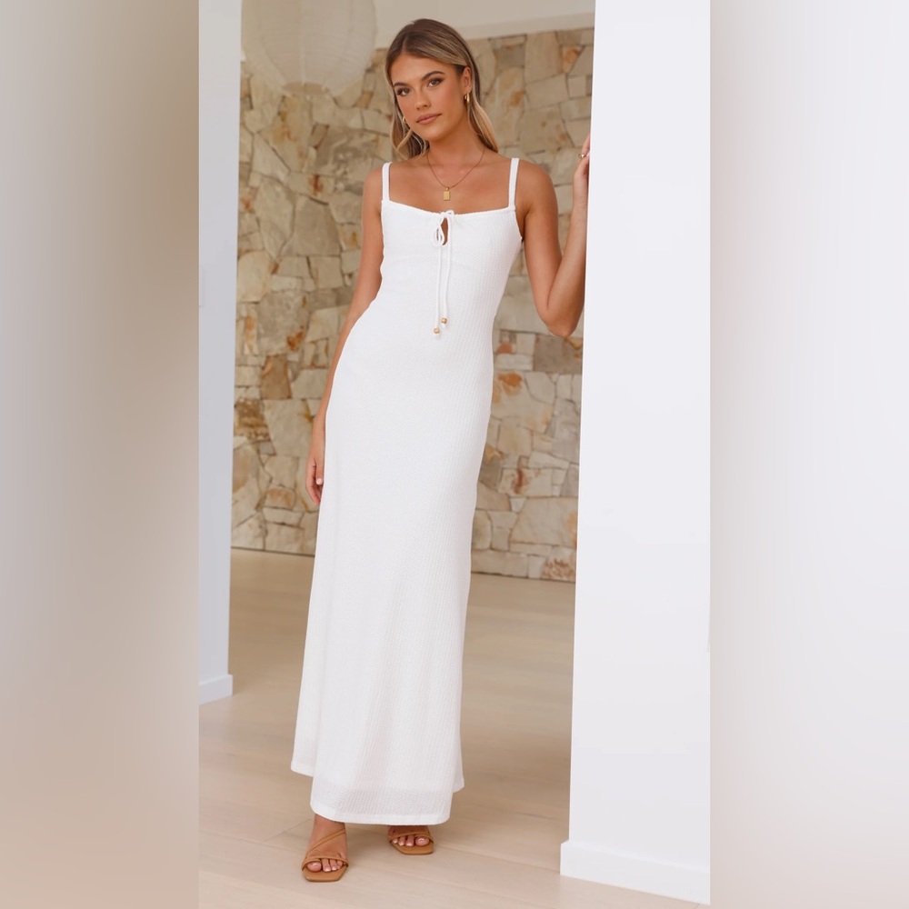 Billy J Evelyn Maxi Dress - White - NWT